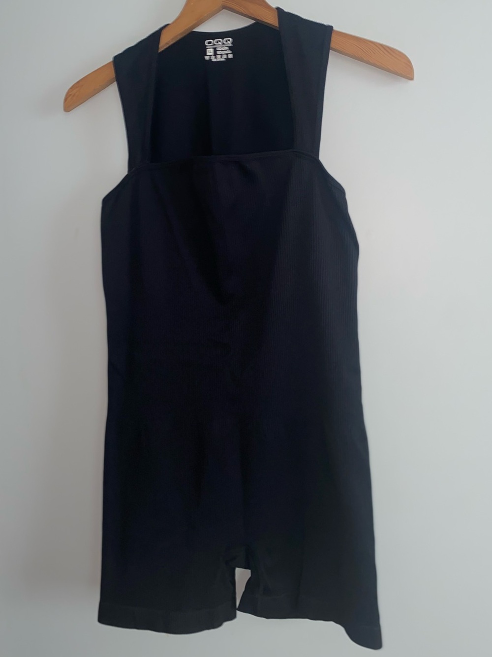 OQQ RIBBED TUMMY CONTROL ROMPER - XL